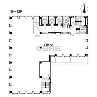 10階〜12階 平面図