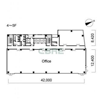4階〜5階 平面図