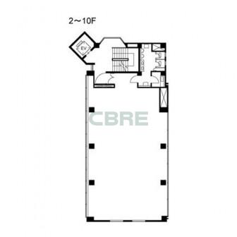 2階〜10階 平面図