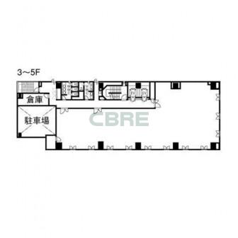 3階〜5階 平面図