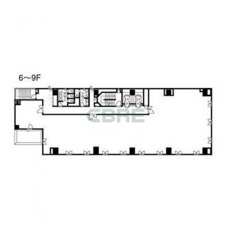 6階〜9階 平面図