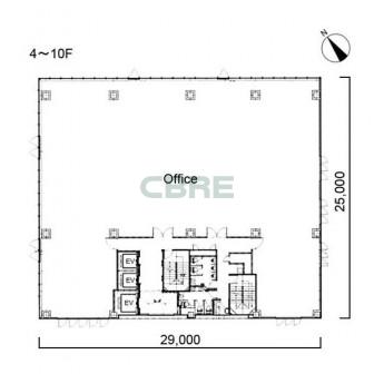 4階〜10階 平面図