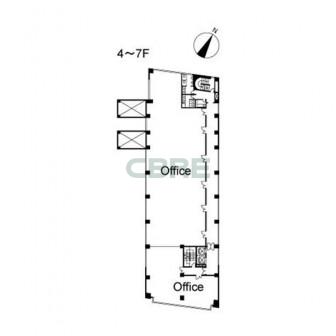 4階〜7階 平面図
