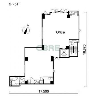 2階〜5階 平面図