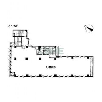 3階〜5階 平面図
