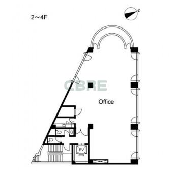 2階〜4階 平面図