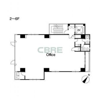 2階〜6階 平面図
