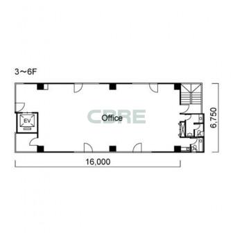 3階〜6階 平面図