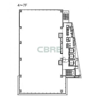 4階〜7階 平面図