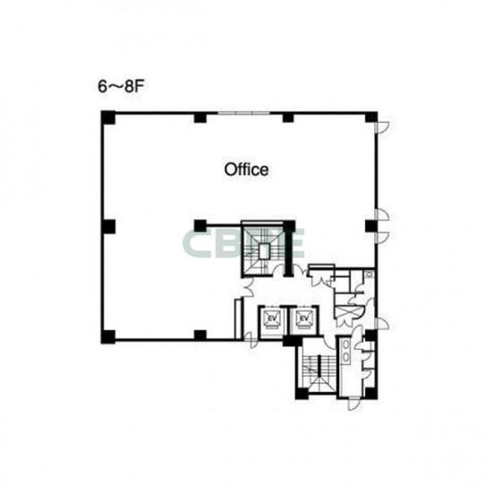 6階〜8階 平面図