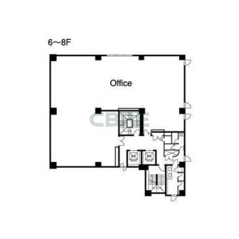 6階〜8階 平面図