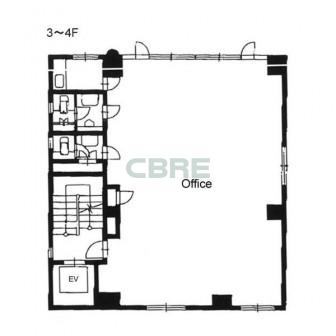 3階〜4階 平面図