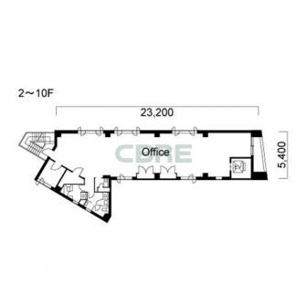 2階〜10階 平面図