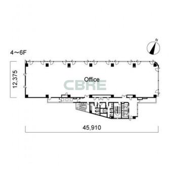 4階〜6階 平面図