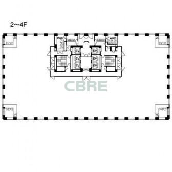 2階〜4階 平面図