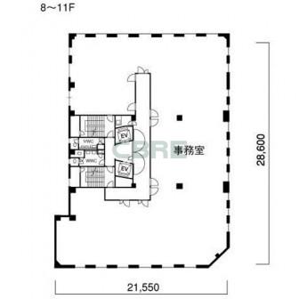 8階〜11階 平面図