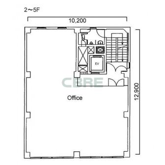 2階〜5階 平面図