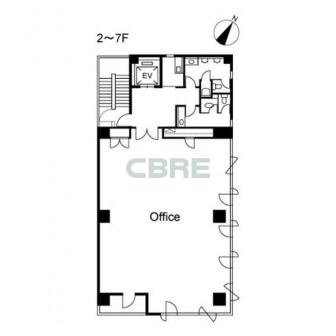2階〜7階 平面図