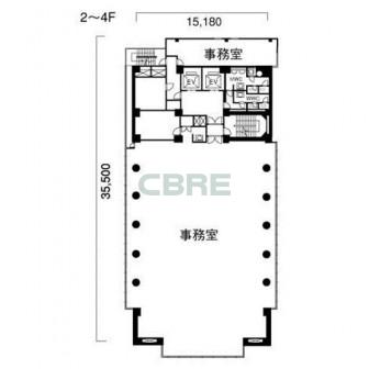 2階〜4階 平面図