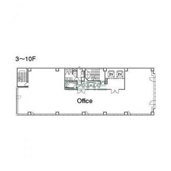 3階〜10階 平面図