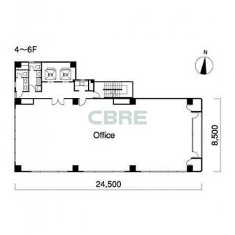 4階〜6階 平面図