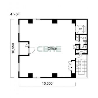 4階〜6階 平面図
