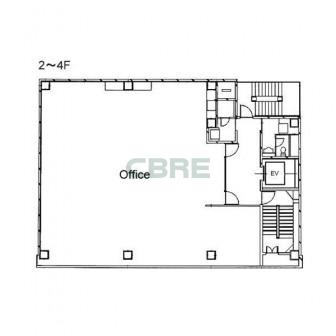 2階〜4階 平面図