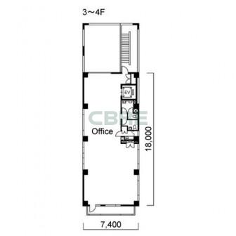 3階〜4階 平面図