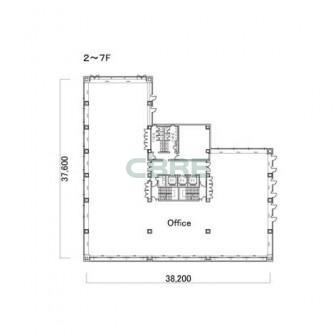 2階〜7階 平面図