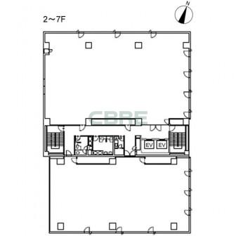 2階〜7階 平面図