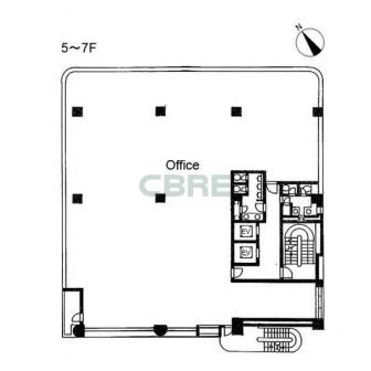 5階〜7階 平面図