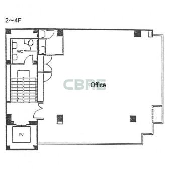 2階〜4階 平面図