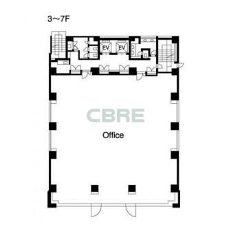 3階〜7階 平面図