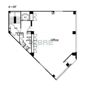 4階〜6階 平面図