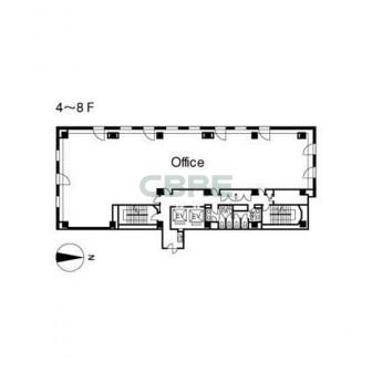 4階〜8階 平面図