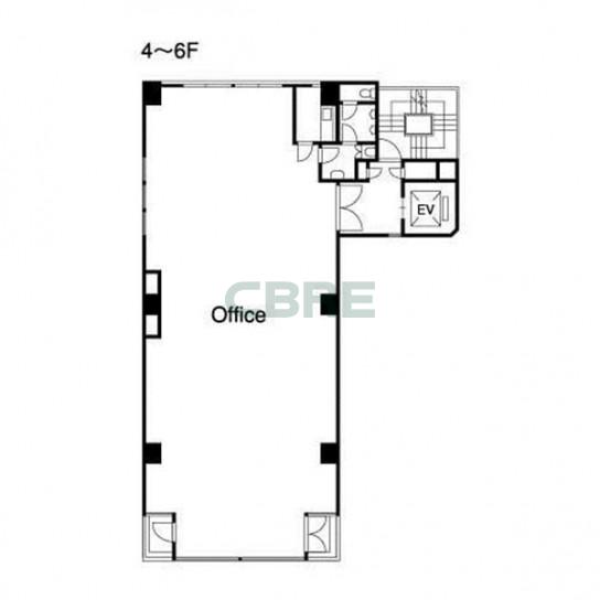4階〜6階 平面図