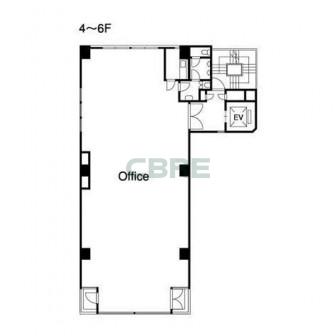 4階〜6階 平面図