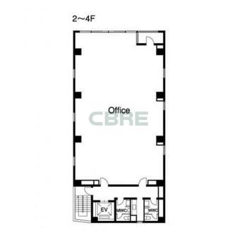 2階〜4階 平面図