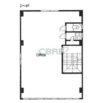 2階〜4階 平面図