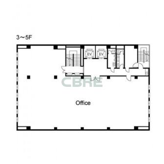 3階〜5階 平面図