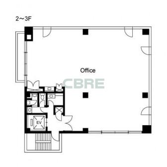 2階〜3階 平面図