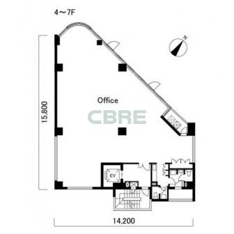 4階〜7階 平面図