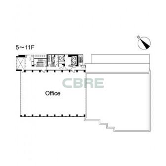 5階〜11階 平面図