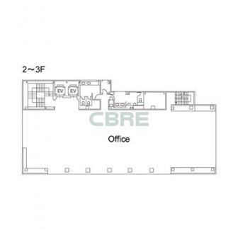 2階〜3階 平面図