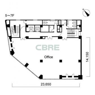 5階〜7階 平面図