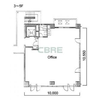 3階〜5階 平面図