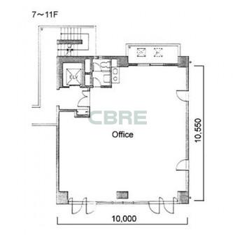7階〜11階 平面図