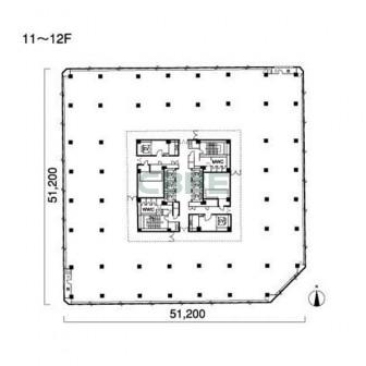 11階〜12階 平面図