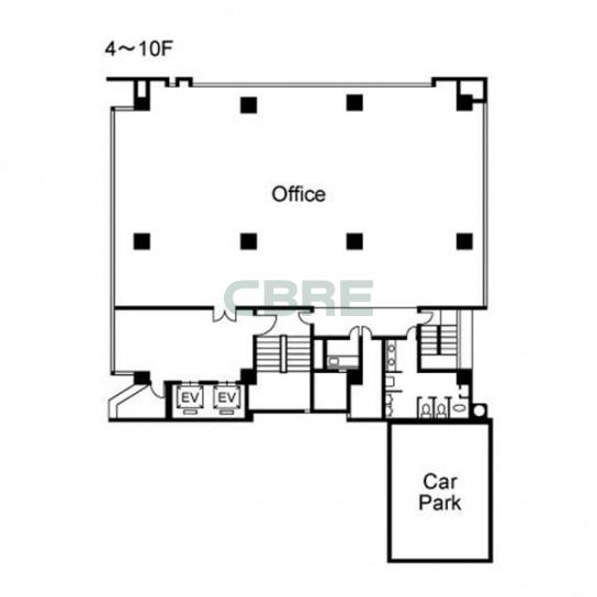 4階〜10階 平面図