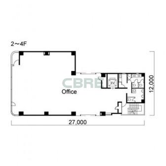 2階〜4階 平面図